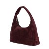 Dámská semišová kožená kabelka Lekama bordo