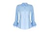 Dámská bavlněná košile modrá Rinascimento CFC80113746003 (Velikost L)