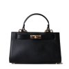 Černé dámske malé kožené kabelky Birkinas