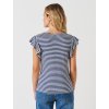 Dámské pruhované tričko modré Rinascimento CFC80112367003 (Velikost L)