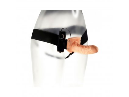 Připínací vibrační penis The Extender Hollow Vibrating Strap-On Kinx