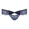 Modré krajkové kalhotky s mašličkou Obsessive Panties