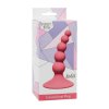 Anální kolík Lola Games First Time Ribbed Plug růžový