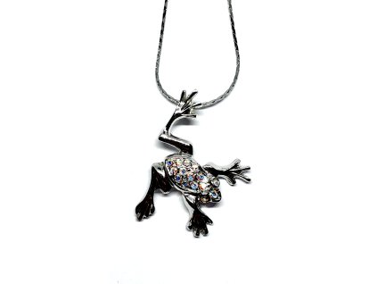 Náhrdelník se žabičkou s crystaly SWAROVSKI