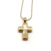 Náhrdelník křížek s kříšťálovými kamínky