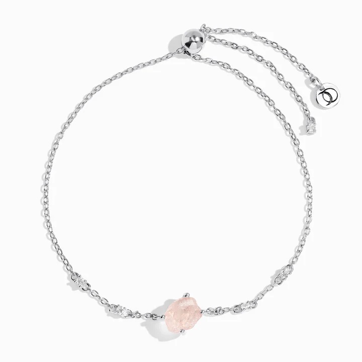 Royal Fashion stříbrný náramek DR24372B-SILVER-ROSEQUARTZ-TOPAZ