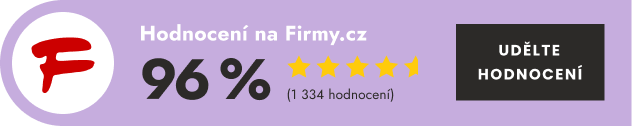 Hodnocení na Firmy.cz: 96 % z 1 334 hodnocení – udělte hodnocení
