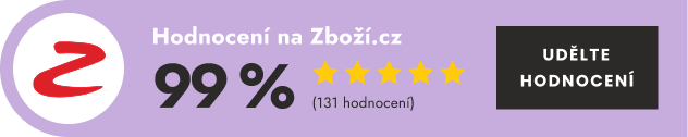 Hodnocení na Zboží.cz: 99 % ze 131 hodnocení – udělte hodnocení