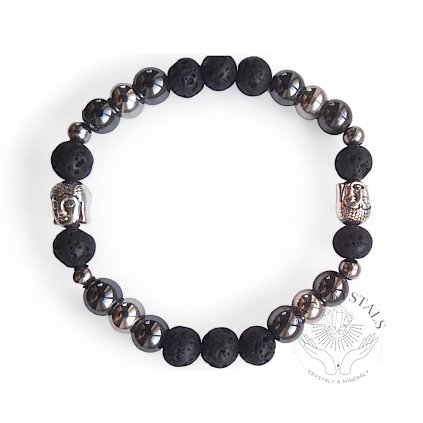 LAVA STONE bracelet Buddha