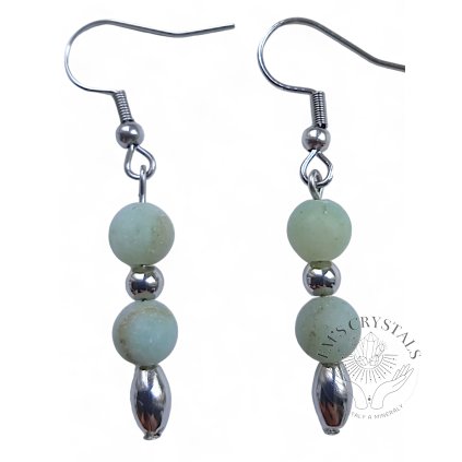 AMAZONITE earrings stainless steel