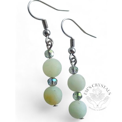 AMAZONITE earrings stainless steel