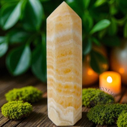 6172 kalcit oranzovy obelisk c 8 72 5g Photoroom