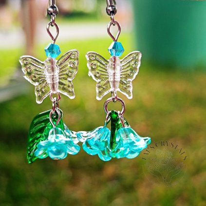 Náušnice Blue in Bloom