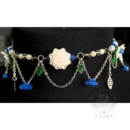 NÁHRDELNÍK  "Azure Blossom Whisper" chirurgická ocel