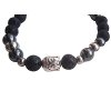 LÁVOVÝ KÁMEN A HEMATIT náramek Buddha