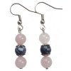 ROSE QUARTZ + JASPER  earring stainless steel