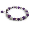 AMETYST náramek kuličkový stříbro Ag925/1000, jadeit, křišťál