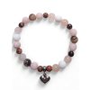 HARMONICKÉ VZTAHY  náramek kuličkový - chirurgická ocel, růženín, křišťál, rodonit a jadeit