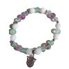 MOUDROST A UČENÍ kuličkový náramek chirurgická ocel, fluorit, jadeit