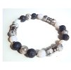 SÍLA ZEMĚ kuličkový náramek chirurgická ocel, jaspis sezamový, láva, achát