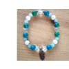 MOUDROST A KLID náramek chirurgická ocel, amazonit, křišťál, láva, chryzokol syntetický