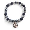 ROVNOVÁHA náramek chirurgická ocel, jaspis sezamový, láva černá, hematit