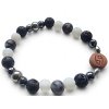 RAK náramek chirurgická ocel, achát, lávový kámen, hematit