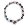 Náramek kuličkový 6mm, chirurgická ocel, jaspis, láva, larvikit