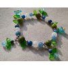 Spring Whisper Bracelet chirurgická ocel, zelený jadeit, modrý křemen, křišťál, lapis lazuli