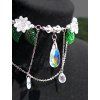 NÁHRDELNÍK "Elven Royalty" Chirurgická ocel - zelený jadeit