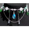 NÁHRDELNÍK "Elven Royalty" Chirurgická ocel - zelený jadeit