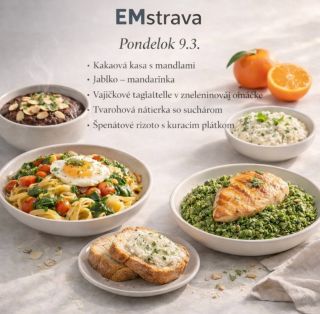 Menu na týždeň 9.3. - 13.3. 2026 🍽️ #emstrava #chutnastrava #zdravastrava #krabickovastrava