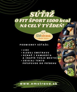 SÚŤAŽ O FIT ŠPORT 1500 kcal NA CELÝ TÝŽDEŇ! 🥗💪 Chceš si dopriať chutné a vyvážené jedlá na celý týždeň? Zapoj sa do...