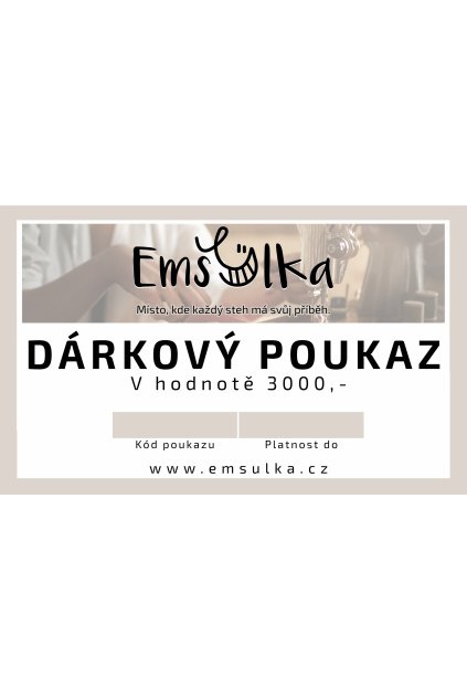 Dárkový poukaz 3000,-