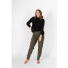 Emsulka Damske Kalhoty Khaki Casual 7
