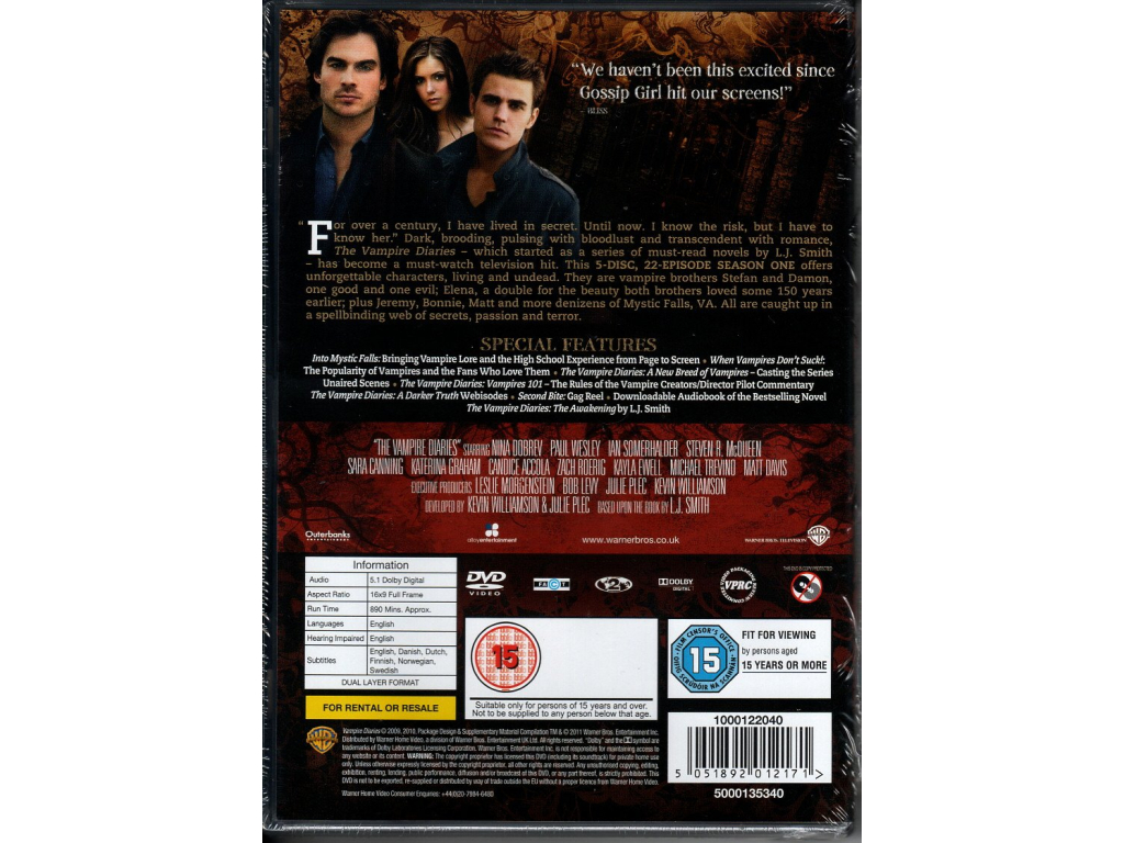 The Vampire Diaries Season 1 DVD EN filmy.cz
