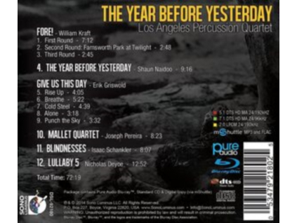 LA PERCUSSION QUARTET - The Year Before Yesterday (Blu-ray + CD)