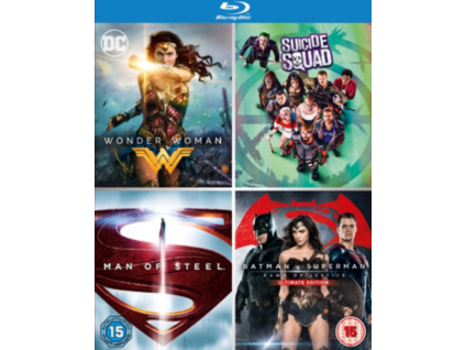 DC Universe 4 Film Collection Blu-Ray  Wonder Woman / Suicide Squad / Batman v Superman / Man of Ste