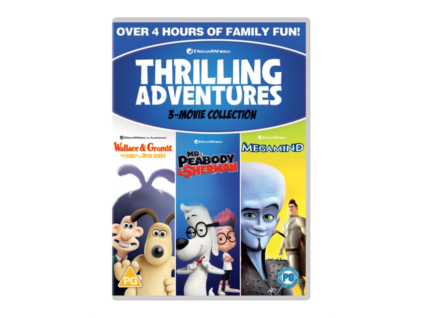 Wallace and Gromit - The Curse Of The Were-Rabbit / Mr Peabody and Sherman / Megamind DVD