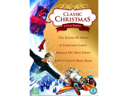 Classic Christmas Box Set (Christmas Carol  Miracle on 34th Street (1994)  The Sound of Music  Chitty Chitty Bang Bang) (DVD)