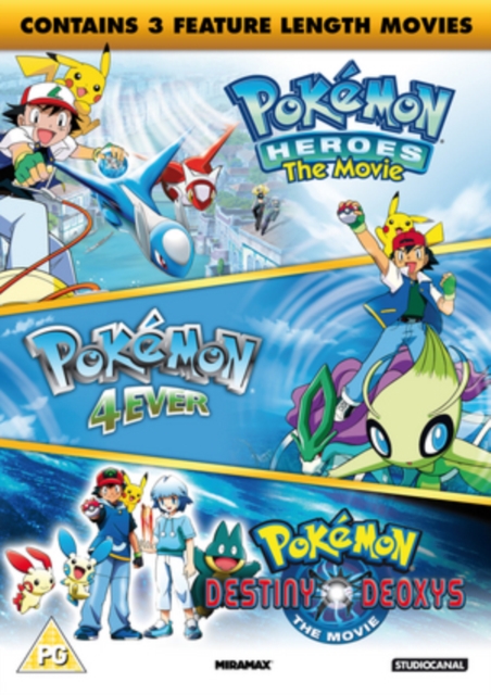 Pokemon Movies 4 + 5 + 7 Collection DVD