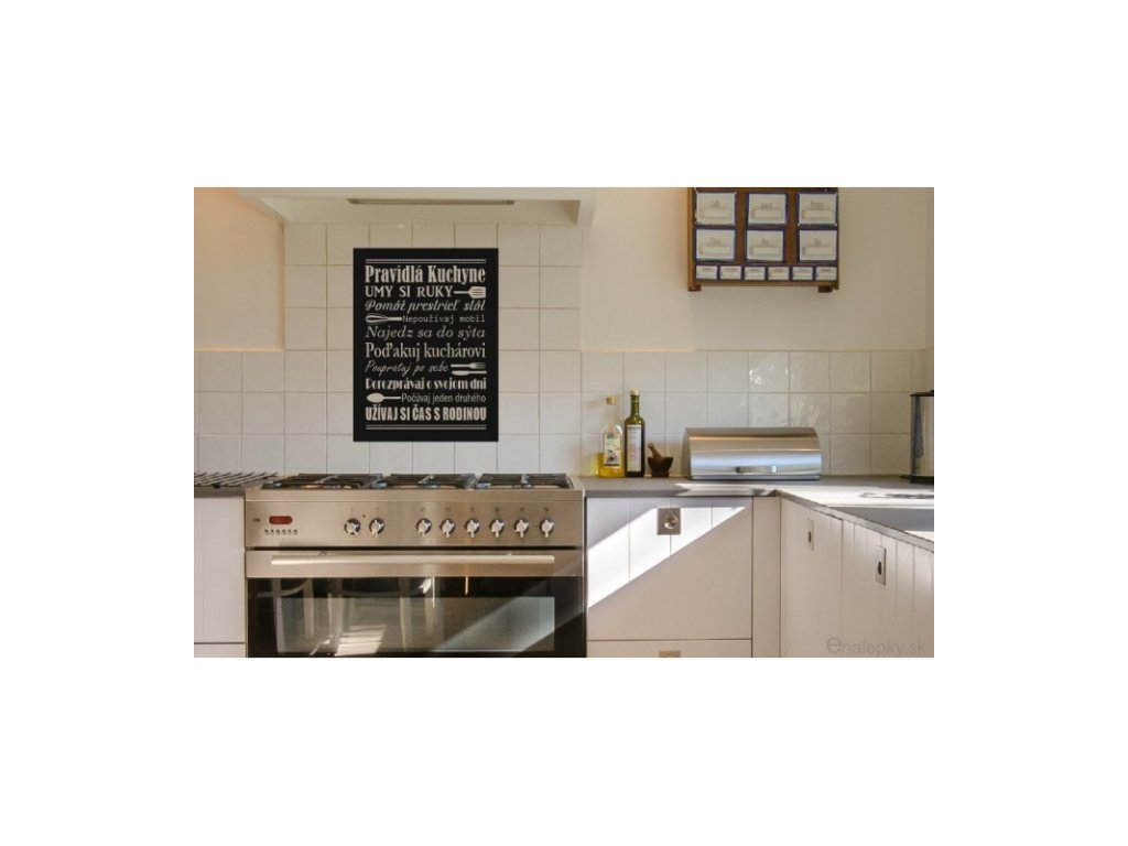 Nálepky na stenu - Pravidlá Kuchyne