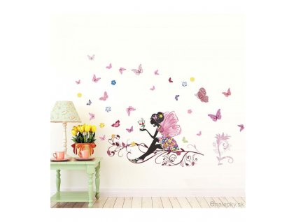 Nálepky na stenu - Víla motýľov