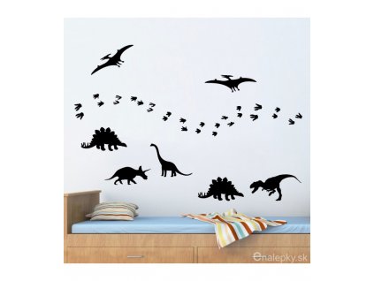 Nálepky na stenu - dinosaury