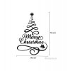 Vianočná nálepka na stenu / okno - Merry Christmas stromček
