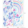 VÝPREDAJ SKLADU - Nálepky na stenu - Dúhové jednorožce (unicorns)