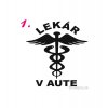 Nálepky na auto - Lekár v aute (5 variant)