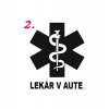 Nálepky na auto - Lekár v aute (5 variant)
