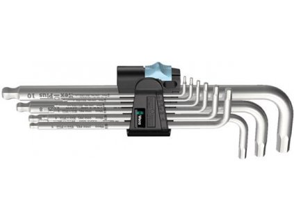 Sada šestihraných nerez klíčů (inbus) WERA 3950/9 PKL (05022720001)