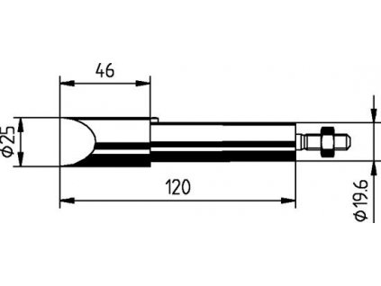 Náhradní pájecí hrot ve tvaru dláta 25 mm pro Ersa MZ300  (302MZ/SB)